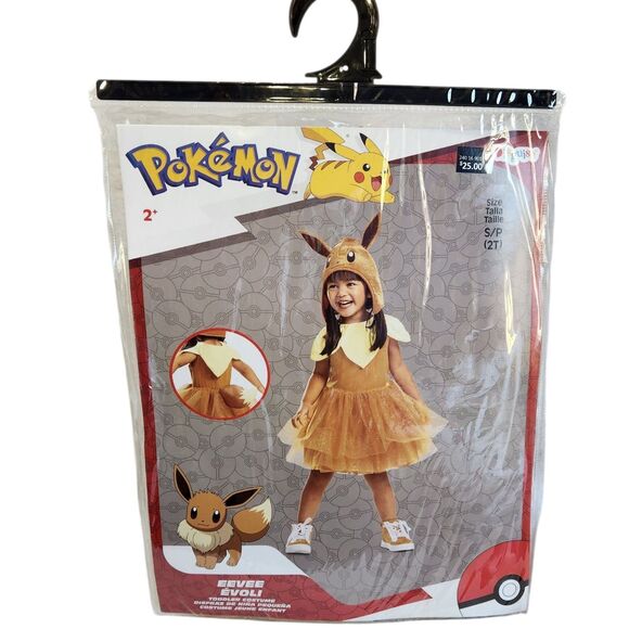 Pokemon Eevee Tutu Dress Toddler Size 2T Halloween Costume New in Package - Picture 1 of 8